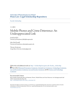 Mobile Phones and Crime Deterrence