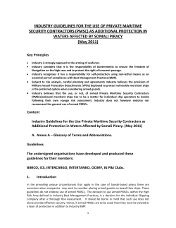 industry guidelines for the use of private maritime security contractors