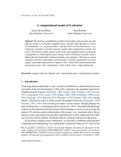 A computational model of S-selection
