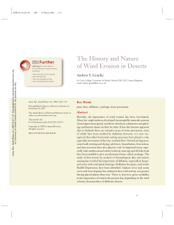 The History and Nature of Wind Erosion in Deserts