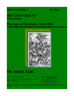 The Age of Disasters, 1300-1500