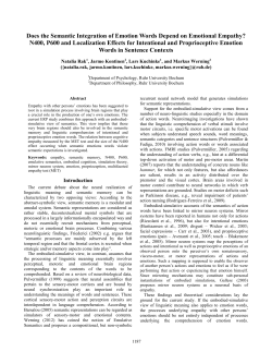 Does the Semantic Integration of Emotion Words Depend on