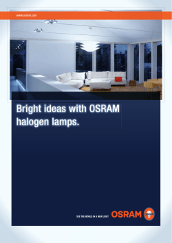 Bright ideas with OSRAM halogen lamps.