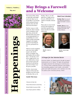 Happenings - St. Mary`s Episcopal Church