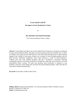 Event-related GARCH: the impact of stock