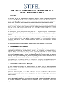 European Research Conflict Management Policy