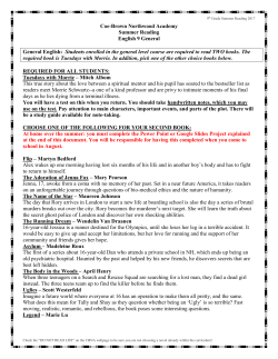 English 9 General - Coe-Brown Northwood Academy