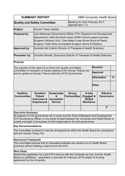 February 2017 7.3 Human Tissues Act