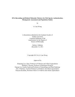 DNA Barcoding and Related Molecular Markers for Fish Species