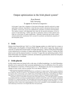 Output optimization in the Irish plural system