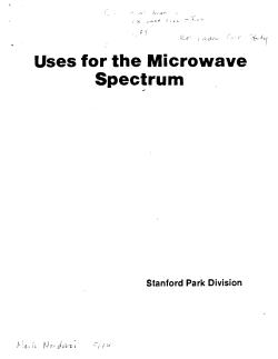 Uses for the Microwave Spectrum