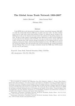 The Global Arms Trade Network 1950