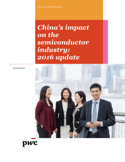 China`s impact on the semiconductor industry: 2016 update