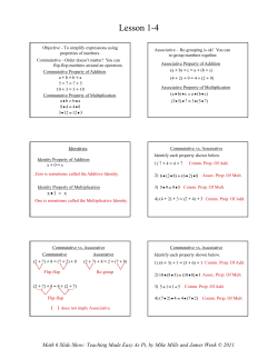 Lesson 1-4 - Math Slide Show