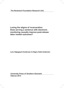 Losing the stigma of incarceration: Does serving a sentence with