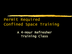 Permit Required Confined Space Training