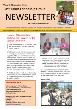 East Timor Friendship Group - Mount Alexander Shire Council