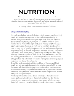 nutrition - Champe Sports
