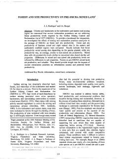 Forest and Site Productivity on Pre-SMCRA Mined Land