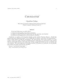 Chordates - OpenStax CNX