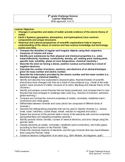 Grade 8 Challenge Science