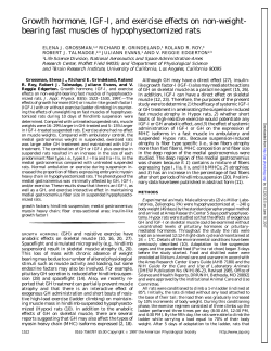 Growth hormone, IGF-I, and exercise effects on non-weight