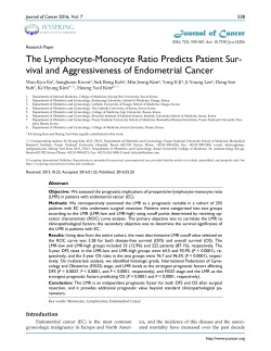 The Lymphocyte-Monocyte Ratio Predicts