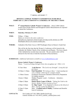 Boston Catholic Women`s Conferences to be Held February 27