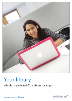 eBooks: A Guide to NTU`s eBook Packages