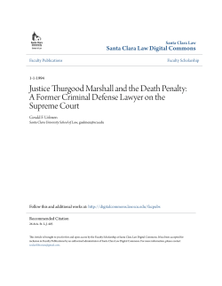 Justice Thurgood Marshall and the Death Penalty