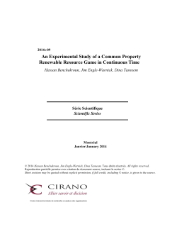 An experimental study of a common property renewable