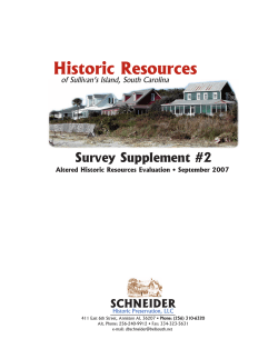 Survey Supplement #2 - Town of Sullivan`s Island
