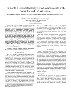 Towards a Connected Bicycle to Communicate with Vehicles and