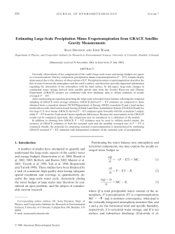 Estimating Large-Scale Precipitation Minus Evapotranspiration from