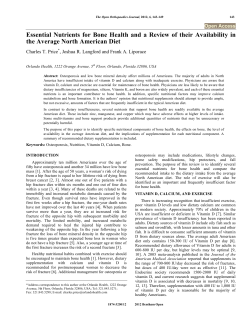 Essential nutrients for bone health and a review of their