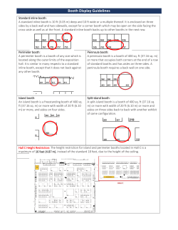 Booth Display Guidelines