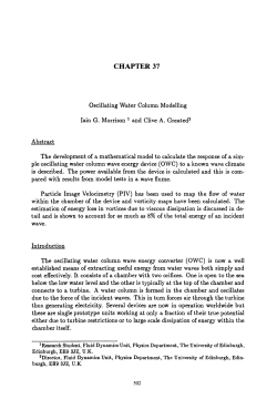 CHAPTER 37 Oscillating Water Column Modelling Iain G