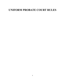 uniform probate court rules