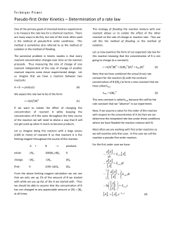 Pseudo-first order reactions: the method of isolation