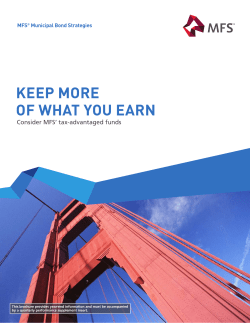 with MFS municipal bond funds