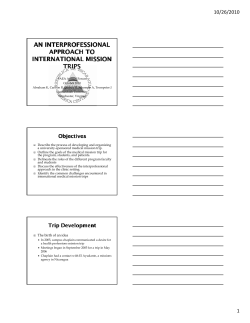 An Interprofessional Approach to International Mission Trips