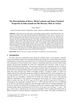 The Determination of Heavy Metal Contents and Some Chemical