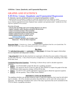 GRAPHS AND STATISTICS S.ID.B.6a: Linear, Quadratic and