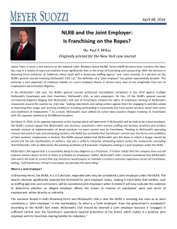 NLRB and the Joint Employer