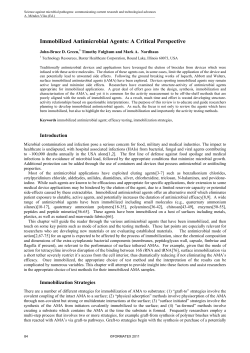 Immobilized Antimicrobial Agents: A Critical Perspective