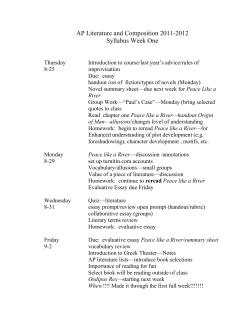 AP Literature and Composition 2011-2012