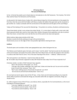 OT Survey Class 5 Law and Wanderings SNH