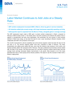 Labor Market Continues to Add Jobs at a Steady Rate