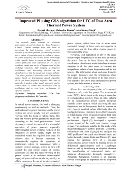 Improved PI using GSA algorithm for LFC of Two Area Thermal
