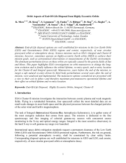 Orbit Aspects of End-Of-Life Disposal from Highly Eccentric Orbits K